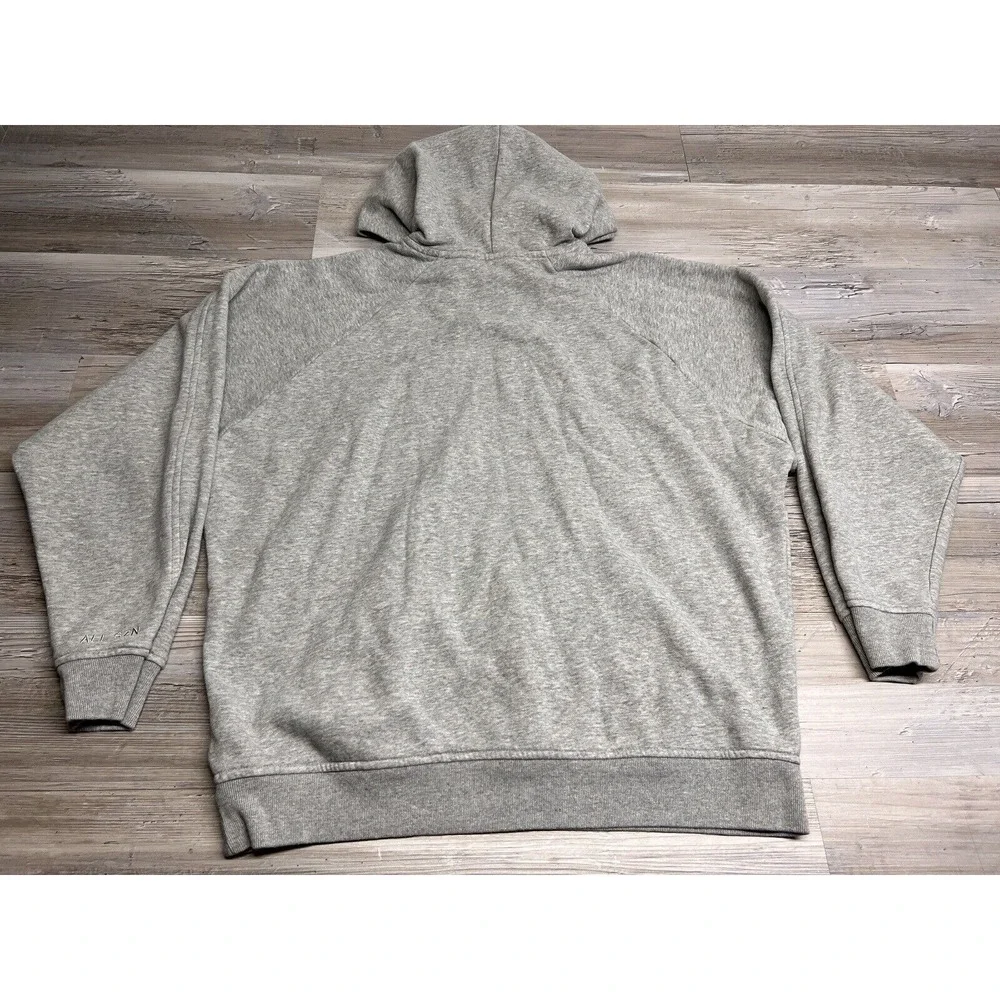 Adidas Hoodie Sweatshirt Heather Gray Raglan Sleeve Blank Basic Sz M Streetwear